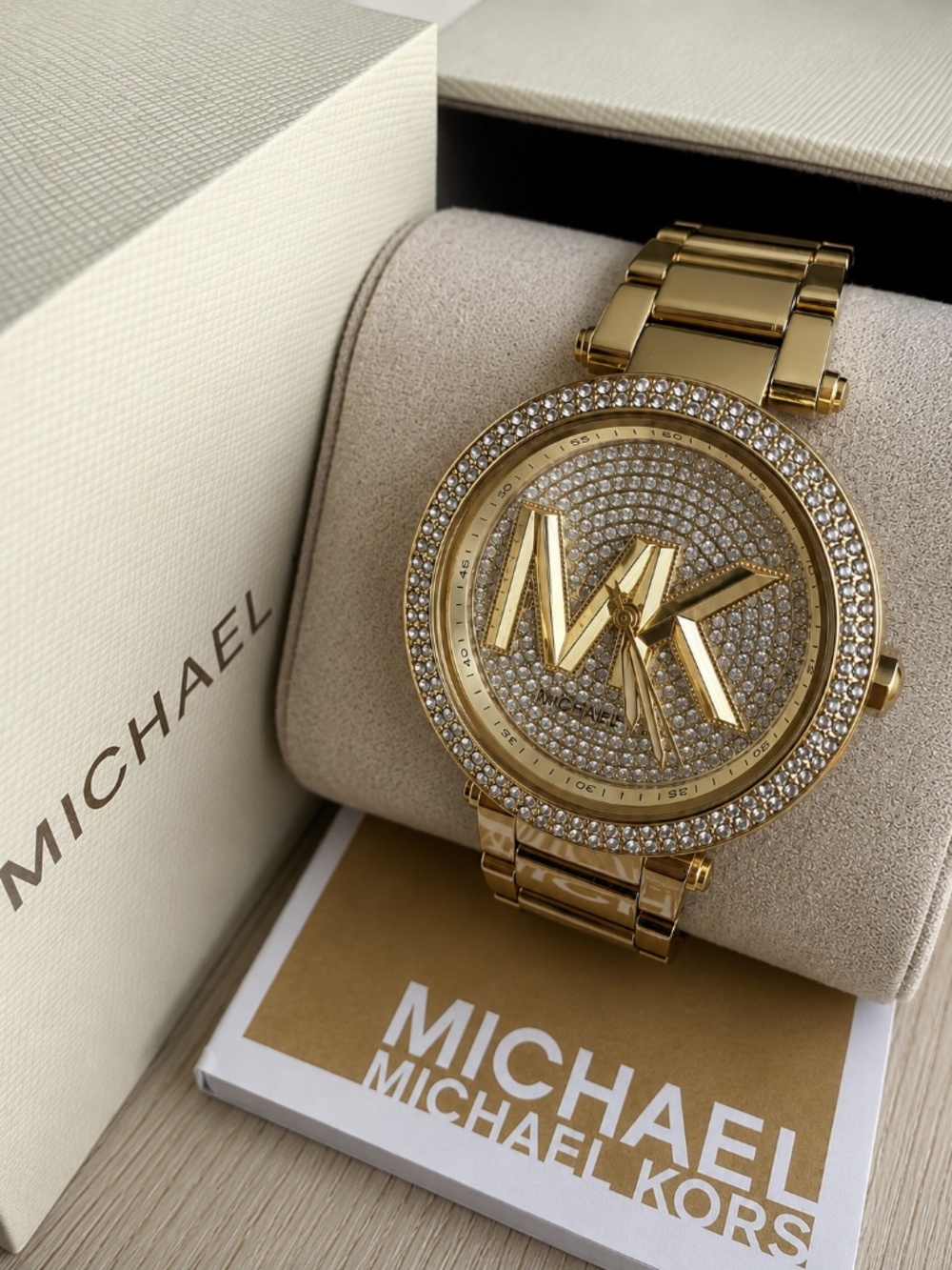 BRAND NEW Michael Kors Parker Gold toned steel Women's Watch MK7283